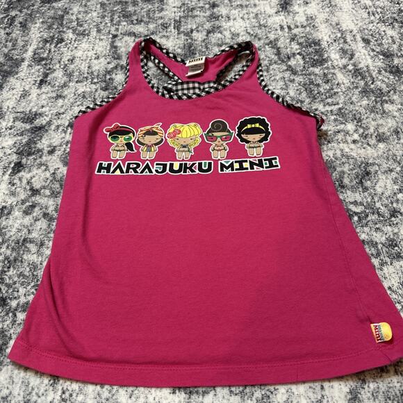 10/12 L Gwen Stefani Harajuku Mini Tank Top No Doubt Lovers Pink Bow Racerback - Picture 1 of 8
